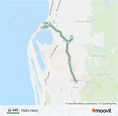 645 bus time schedule & line route map.